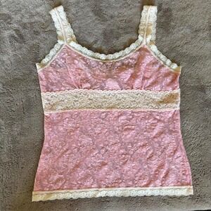 Hanky Panky pink lace cami top Size MI'm